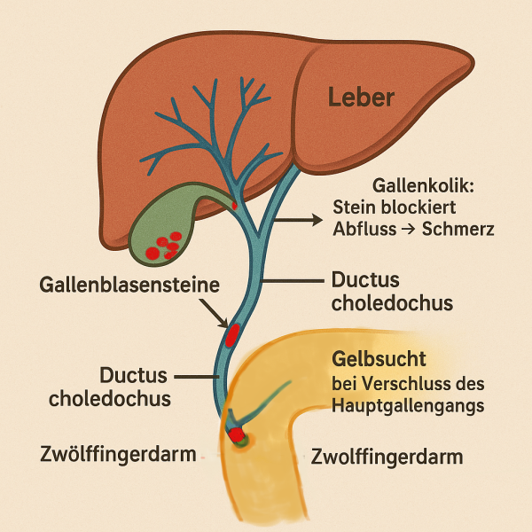 Biliäre Struktur und Gallensteine-1 1